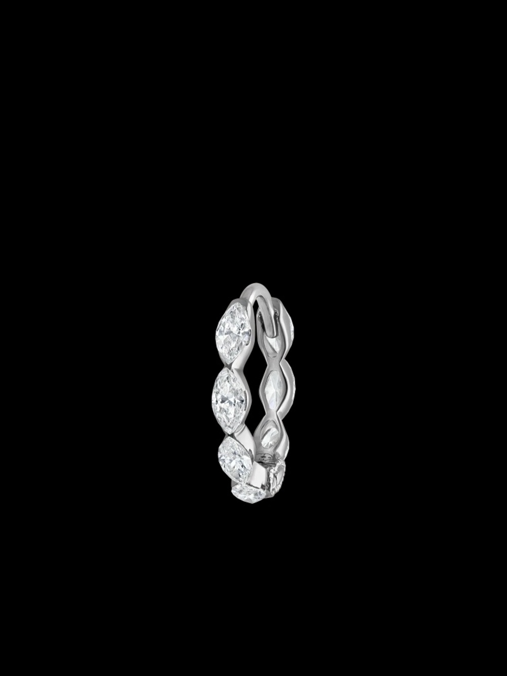 NWOT Maria Tash Invisible Set Diamond Marquise Eternity Hoop Earring